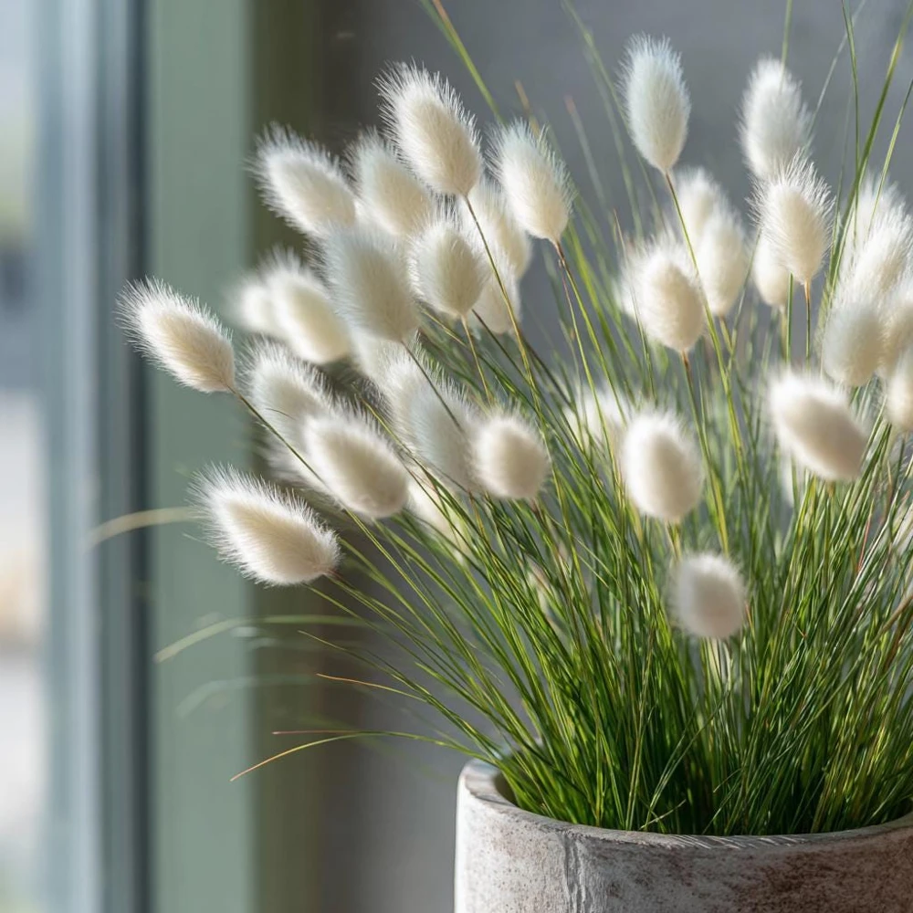 Bunny Tails Grass Seeds - 50 Heirloom Ornamental Hare's Tail Grass Seeds - Image 1
