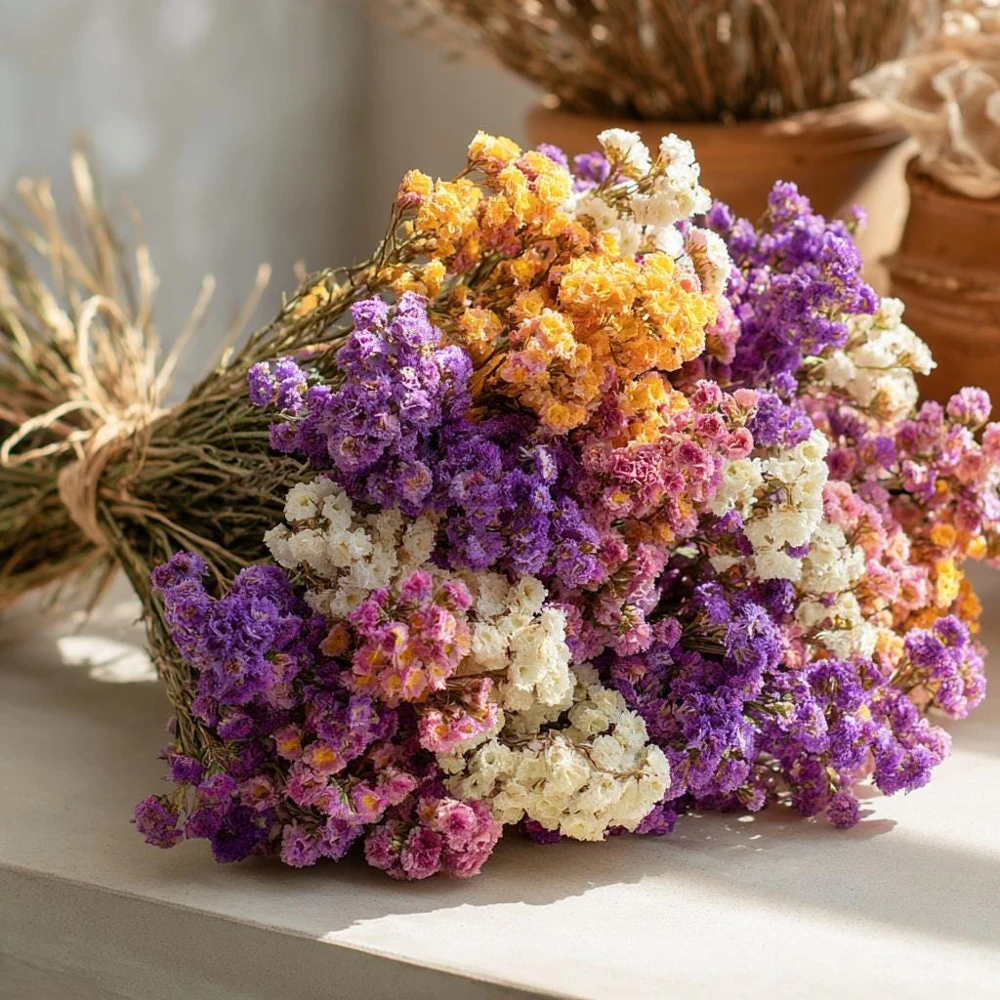 Colorful Statice 50 Seed Mix - Limonium Sinuatum Flower Seeds for Bouquets - Image 1
