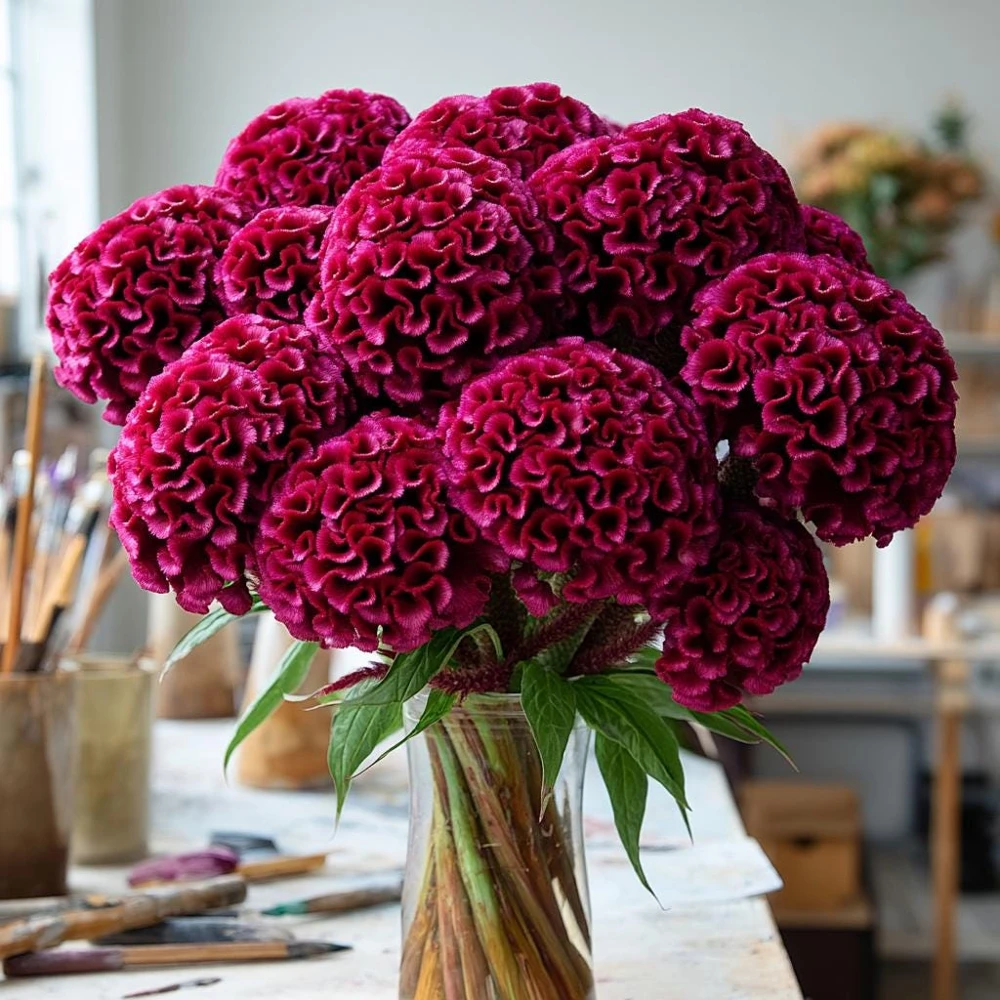Cramer's Rose Celosia Seeds - 25 Crested Cockscomb Flowers, Rose-Pink - Image 1