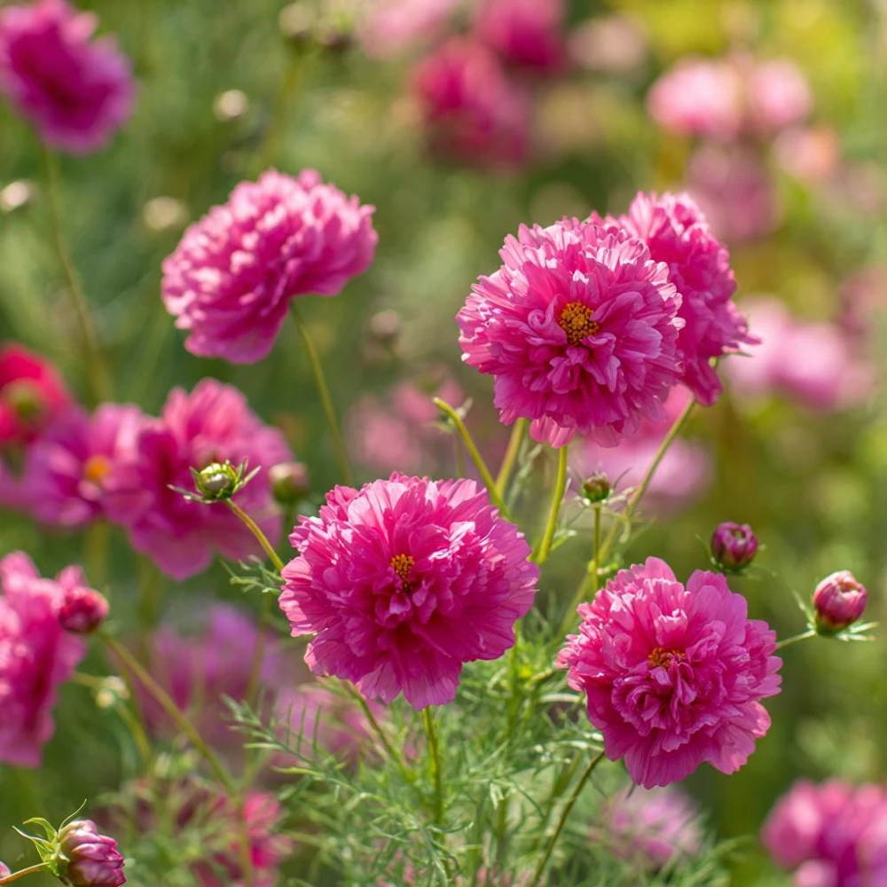 Double Click Rose Bonbon Cosmos Seeds - 25 Rose-Pink Blooms Annual - Image 4