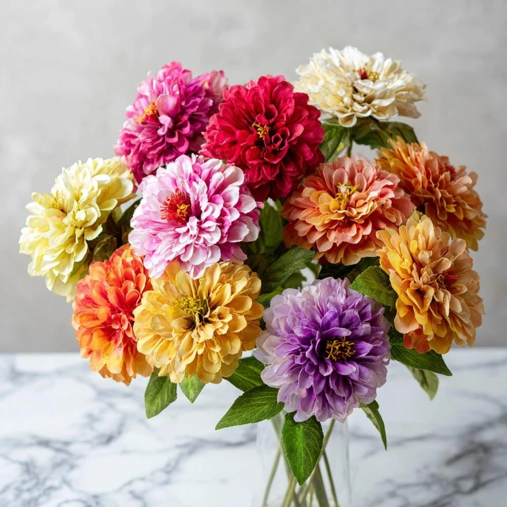 Giant Dahlia Flowered Zinnia Seeds - 100 Seeds for Cutting Gardens - Image 1