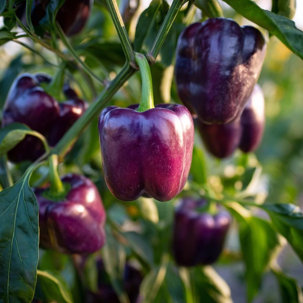 Lilac Sweet Bell Pepper Seeds - 30 Seeds, Mild & Crisp, Container Garden - Image 1