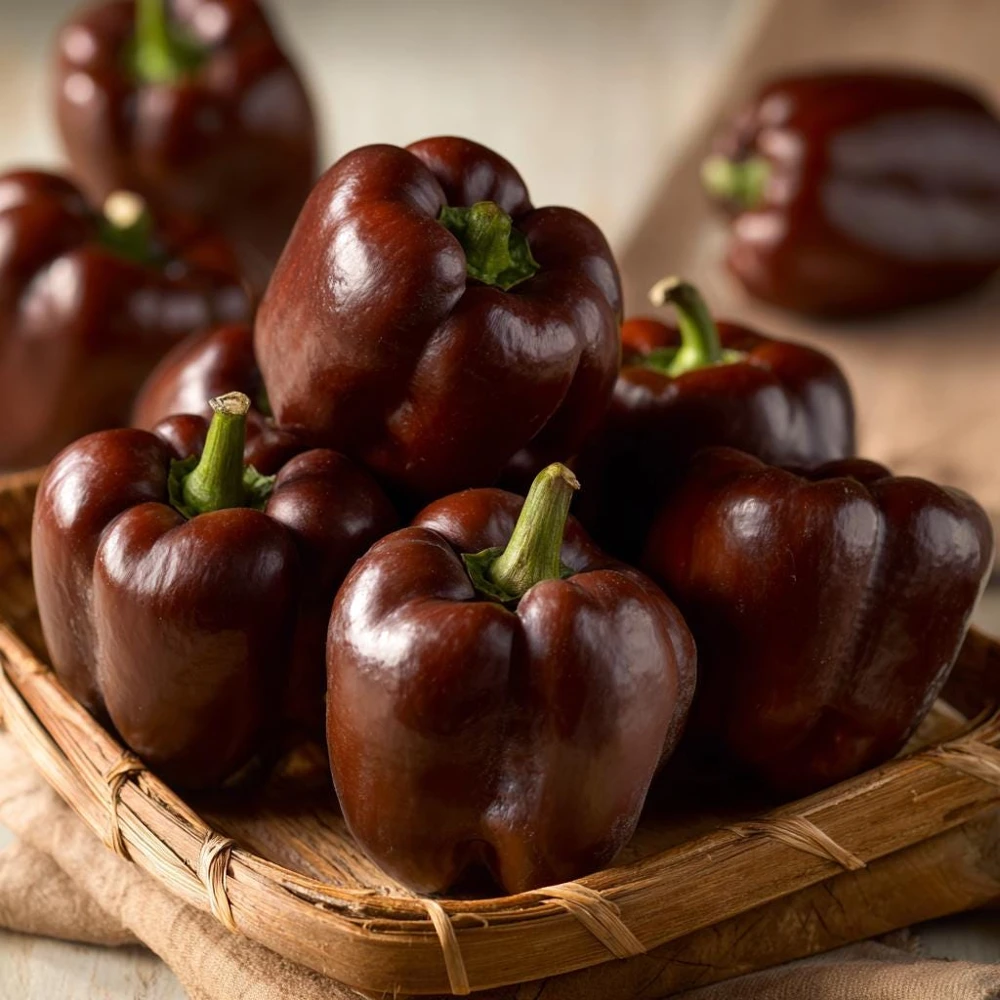 Mini Chocolate Sweet Bell Pepper Seeds - 20 Count - High-Yield, Compact - Image 2