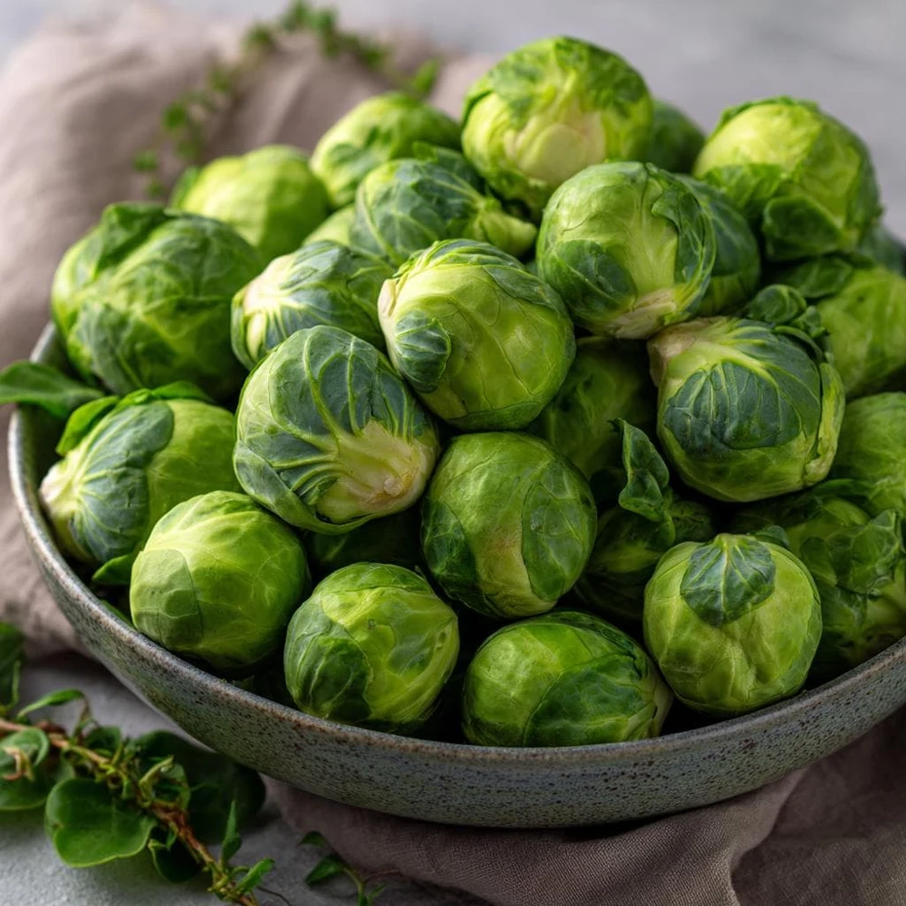 Organic Brussels Sprouts Seeds - Heirloom Mini Cabbage 50 Seeds - Easy-to-Grow - Image 1