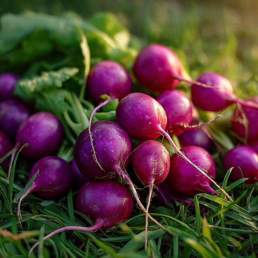 Purple Plum Radish Seeds - Heirloom Vegetable Seeds - 250 Seeds - Image 1