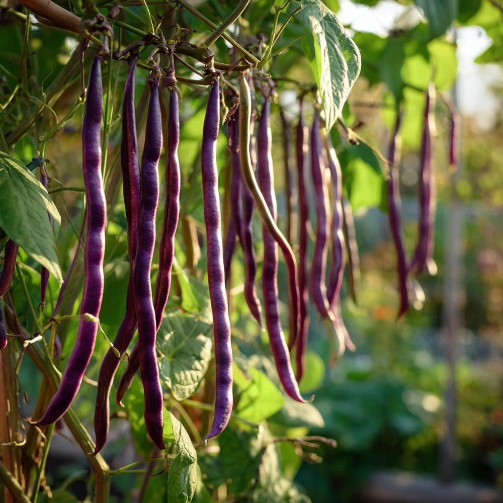 Purple Yard Long Bean Seeds - 10 Seeds - Vining Legume for Garden - Image 1