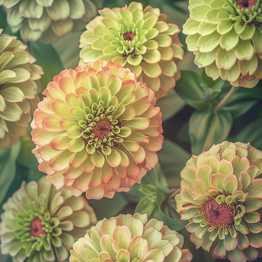 Queeny Lime with Blush Zinnia Seeds - 25 Seeds, Elegant Cut Flower - Image 1
