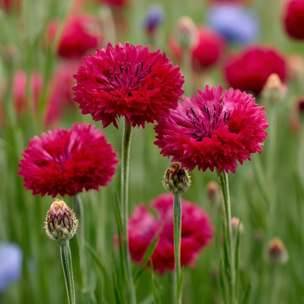 Red Bachelor Button Cornflower Seeds - 100 Count - Heirloom Annual Flower - Image 2