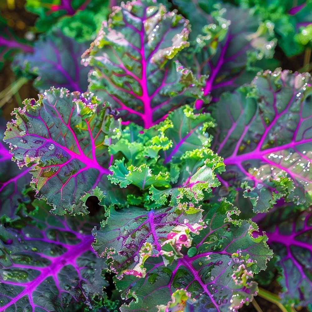 Red Russian Kale Seeds - Heirloom Tender Sweet Leafy Green - 250 Seeds - Image 1