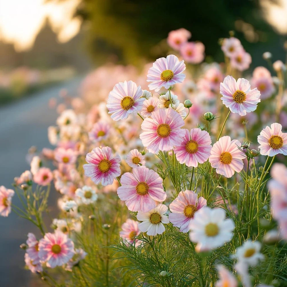 Versailles Flush Pink Cosmos Seeds - 50 Seeds, Tall Pink Cut Flowers, Outdoor - Image 1