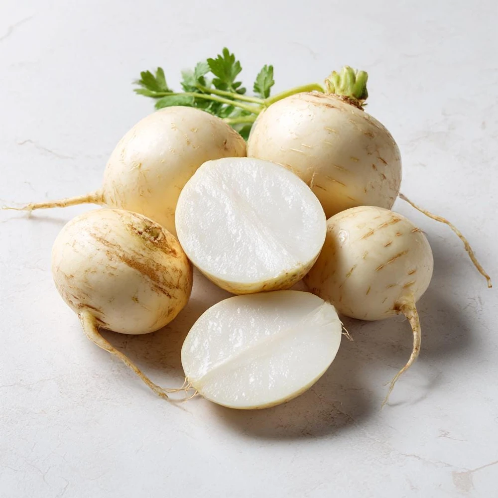 White Egg Turnip Seeds - Heirloom Smooth White Root Vegetable - 100 Seeds - Image 3
