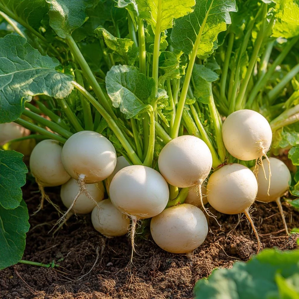 White Egg Turnip Seeds - Heirloom Smooth White Root Vegetable - 100 Seeds - Image 4