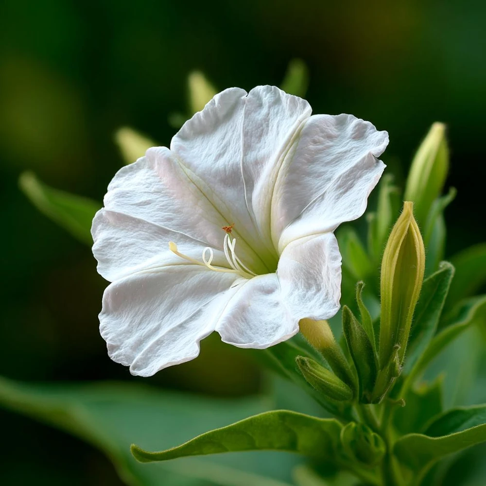 White Four O'Clock Seeds - 20 Count Mirabilis jalapa Evening Bloom Garden Flowers - Image 3