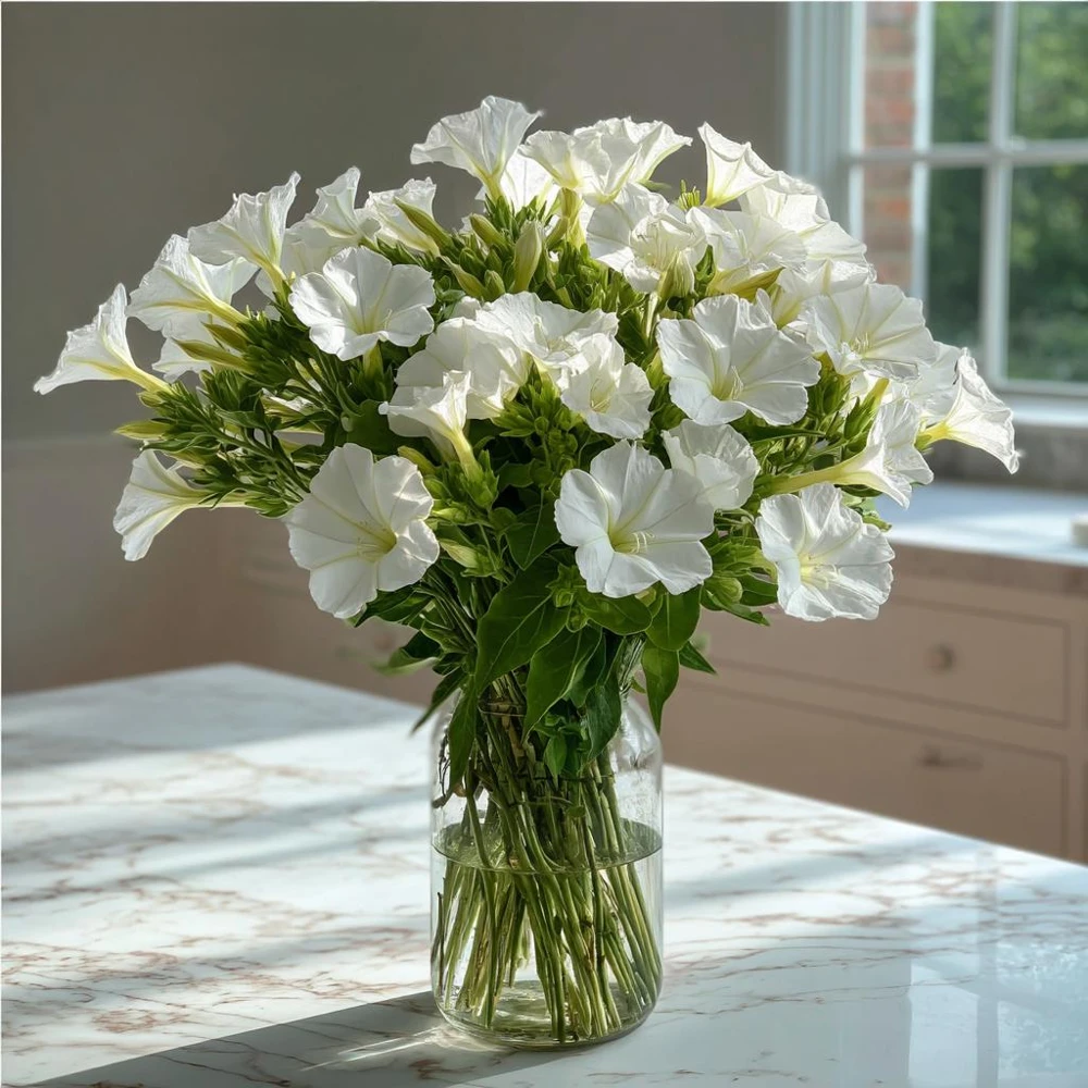 White Four O'Clock Seeds - 20 Count Mirabilis jalapa Evening Bloom Garden Flowers - Image 6