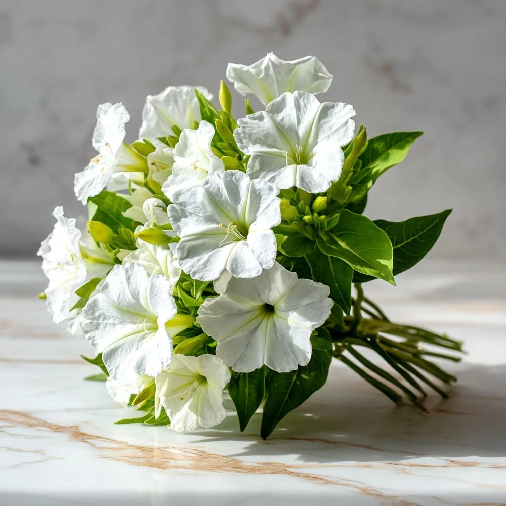 White Four O'Clock Seeds - 20 Count Mirabilis jalapa Evening Bloom Garden Flowers - Image 8