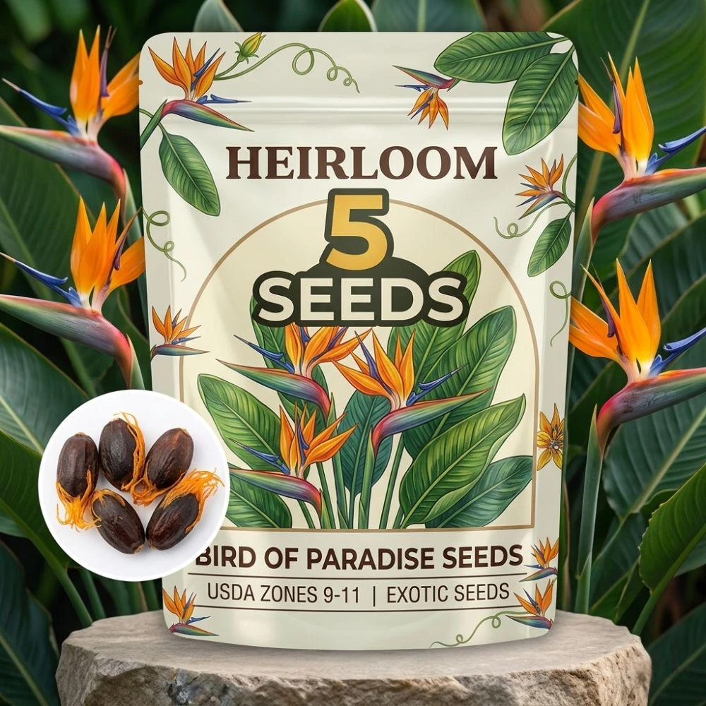 5 Bird of Paradise Seeds - Tropical Houseplant Seeds for Indoor Growing - Image 1