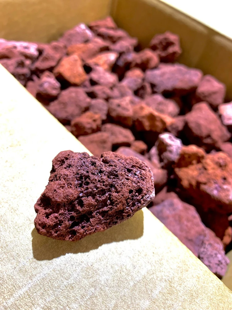 50 Lbs Natural Red Lava Rock for Aquariums, Terrariums, Reptile Enclosures - Image 1