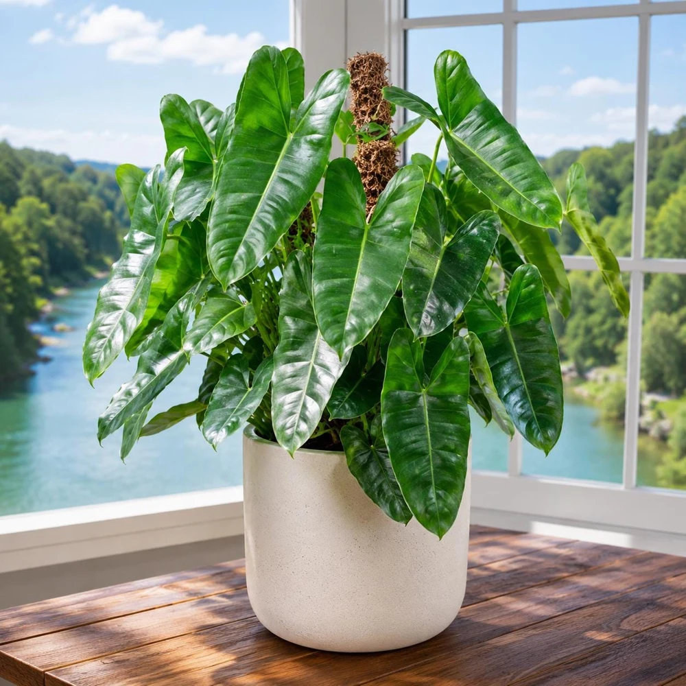 Caladium Green Live Plant for Home Garden, 3-5 Inch Tall Tropical Foliage - Image 1