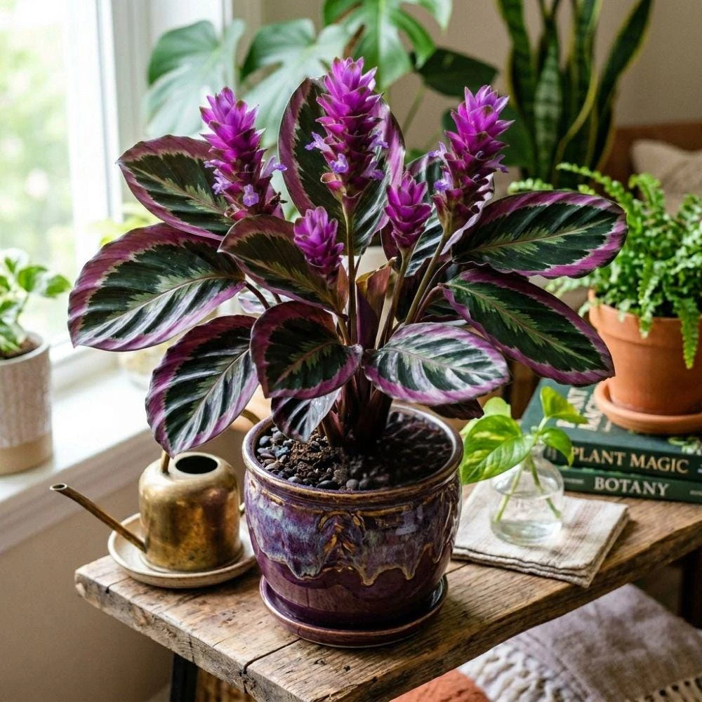 Purple Calathea Couture Flower Seeds - Tropical Houseplant Seeds for Indoor Planting - Image 4