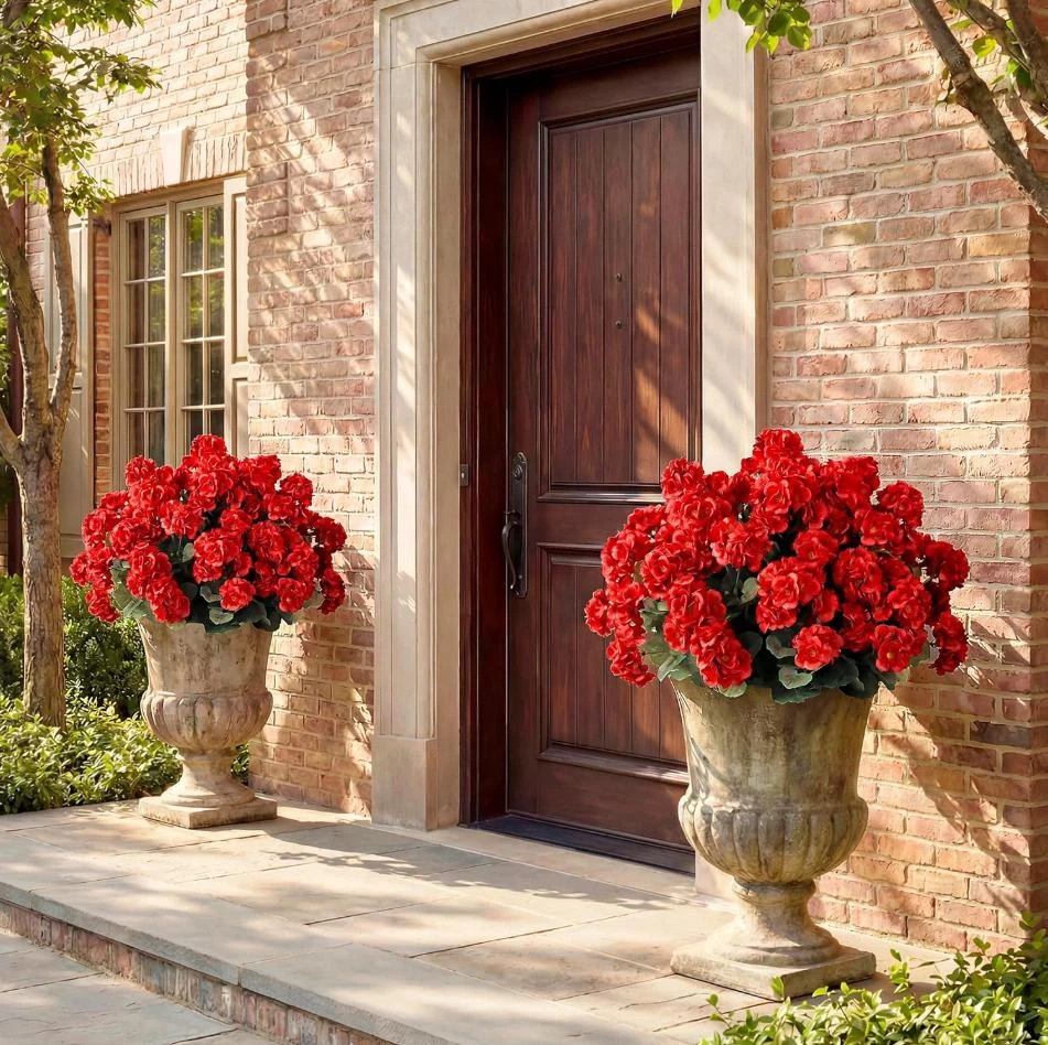 Red Begonia Live Plant for Outdoor Garden, 4-6 Inch Tall, 4 Inch Pot - Image 5