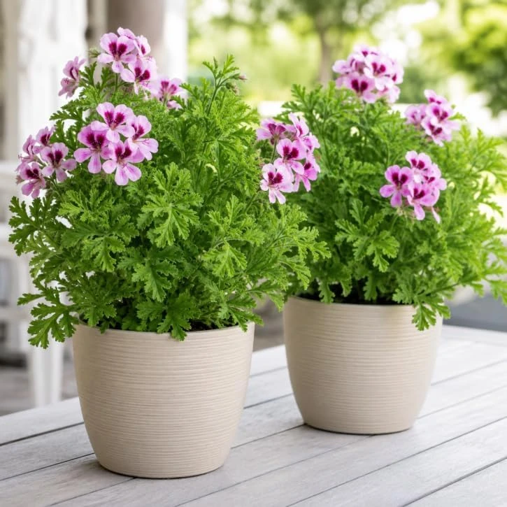 2 Citronella Live Plants, 4-6 Inch Tall, Fragrant Geranium, 4 Inch Pot, Indoor/Outdoor - Image 1