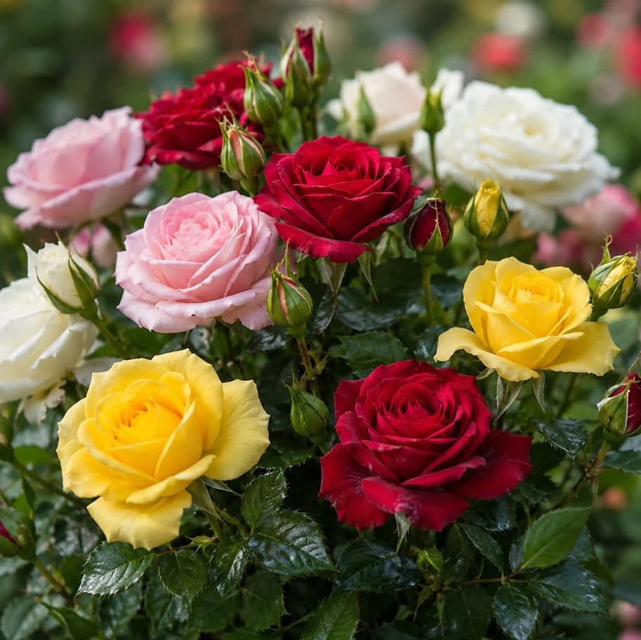 2 Miniature Rose Live Plants - Assorted Colors, 4-6 Inches Tall in 4 Inch Pots, Outdoor - Image 2