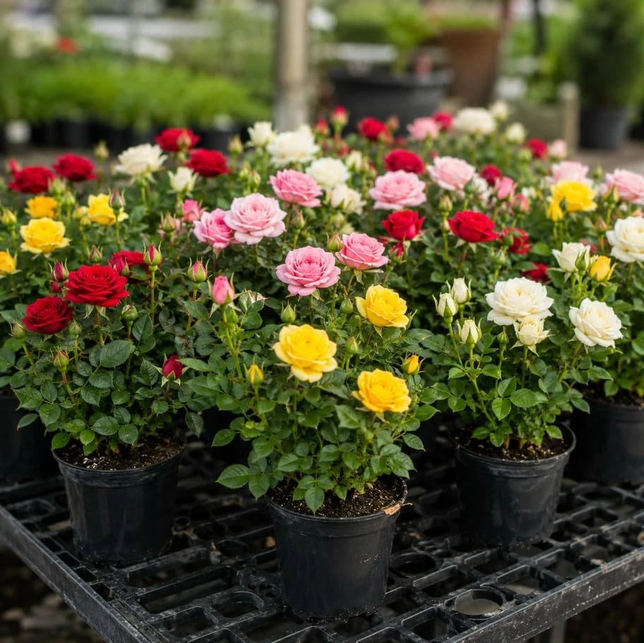 2 Miniature Rose Live Plants - Assorted Colors, 4-6 Inches Tall in 4 Inch Pots, Outdoor - Image 6