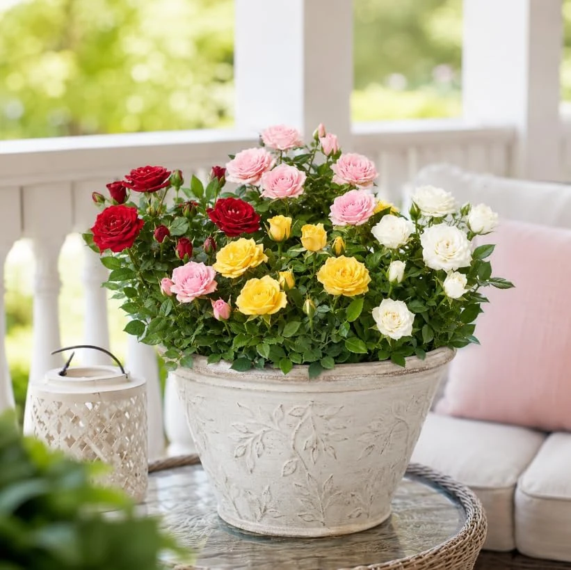2 Miniature Rose Live Plants - Assorted Colors, 4-6 Inches Tall in 4 Inch Pots, Outdoor - Image 7