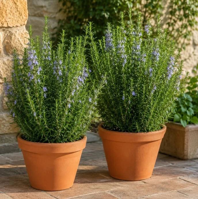 2 Rosemary Live Plants – 4-6 Inch Tall Fragrant Herb for Indoor/Outdoor Garden - Image 4