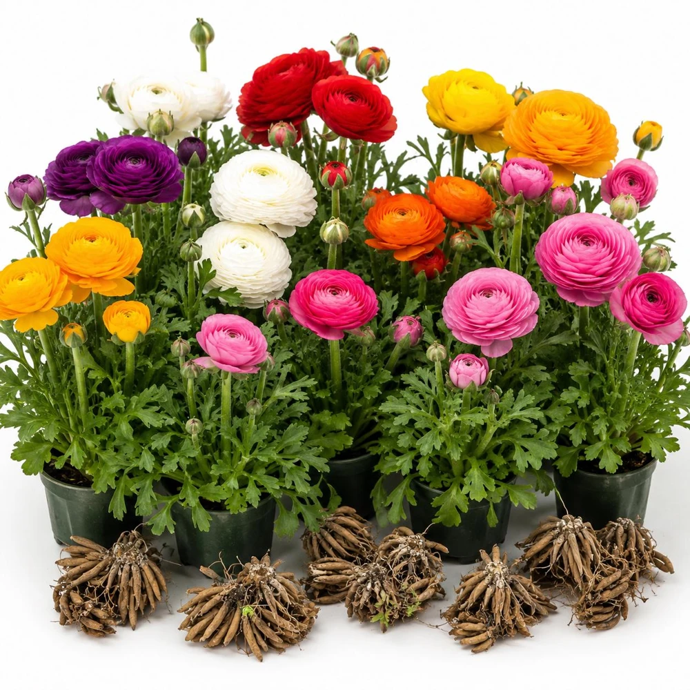 25 Mixed Ranunculus Peony Corms - Double Bloom Buttercups - Vibrant Spring Flower Bulbs - Image 5