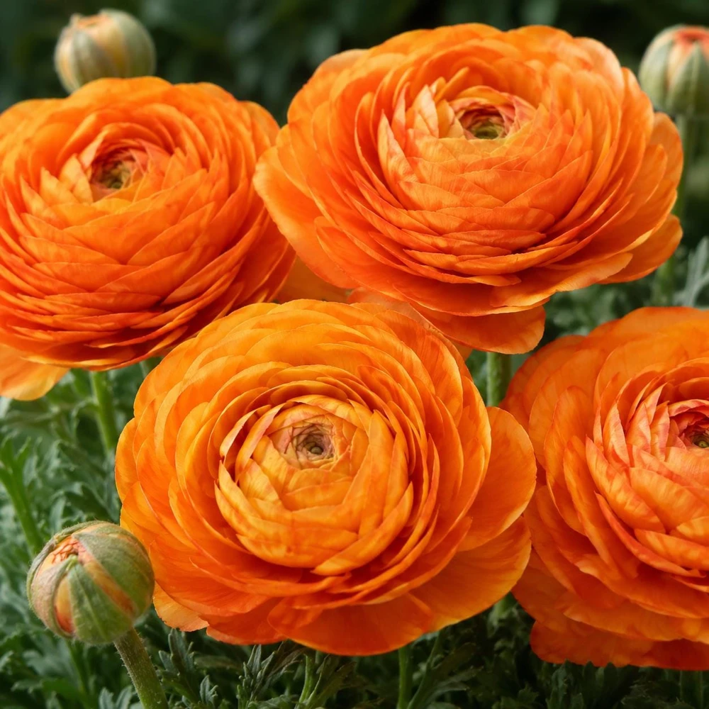 25 Orange Ranunculus Peony Corms - Double Bloom Buttercups, Vibrant Spring Flowers - Image 7