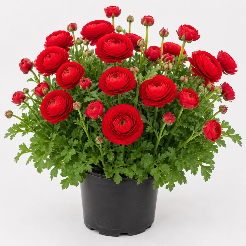 25 Red Ranunculus Peony Bulbs - Double Bloom Buttercups for Spring Gardens - Image 3