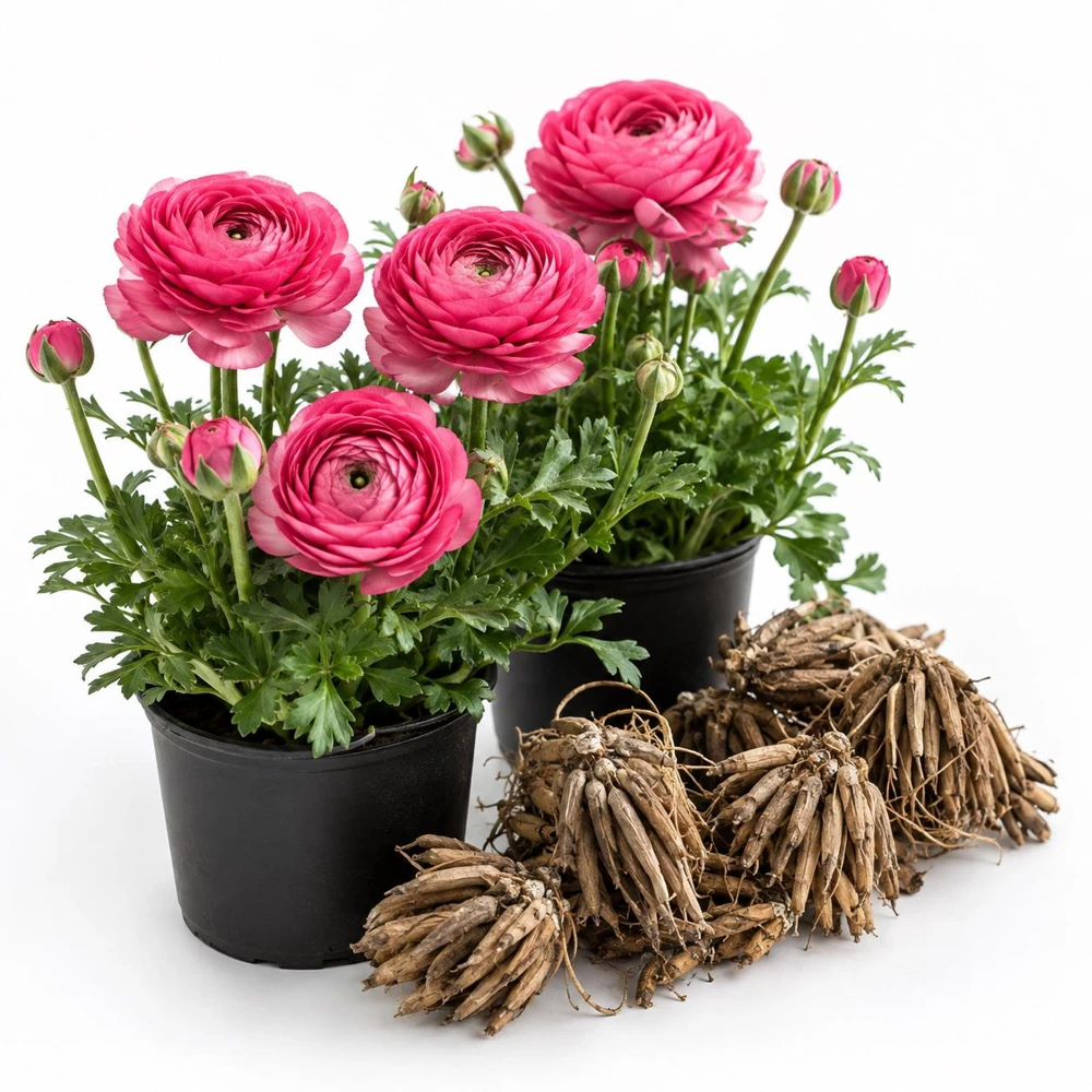 25 Rose Ranunculus Peony Corms - Double Bloom Flower Bulbs, Vibrant Spring Flowers - Image 4