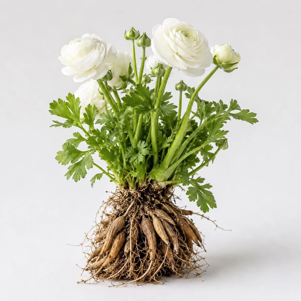 25 White Ranunculus Peony Corms - Double Bloom Buttercups, Vibrant Spring Flowers - Image 6