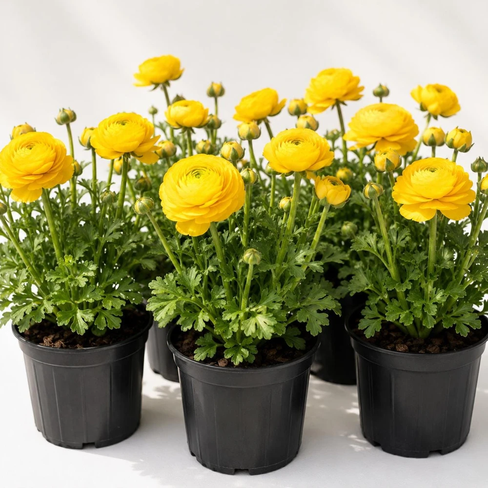 25 Yellow Ranunculus Corms - Double Bloom Buttercups, Vibrant Spring Flowers - Image 2