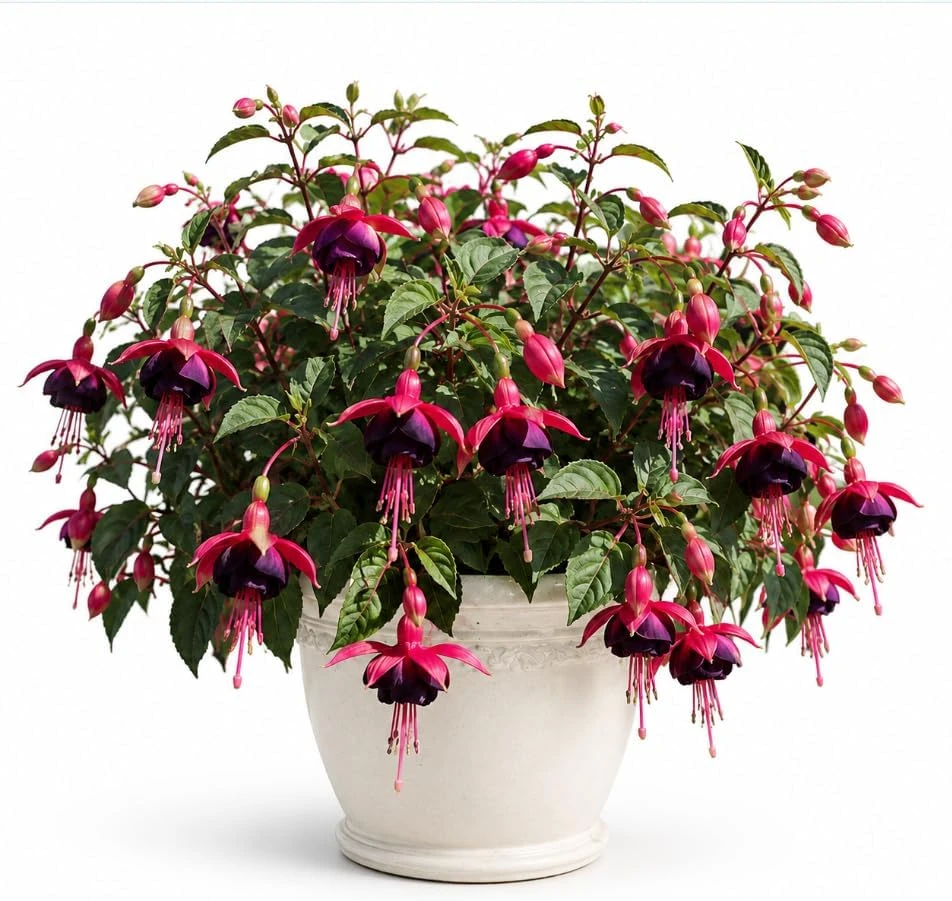 Black Fuchsia Live Plant – 4-6 inch Tall – 5 Inch Pot – Unique Black Flowers - Image 3