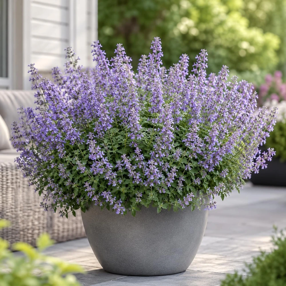 Blue Catmint Live Plant – Fragrant Perennial Herb for Gardens, 2-4 Inch Tall - Image 1