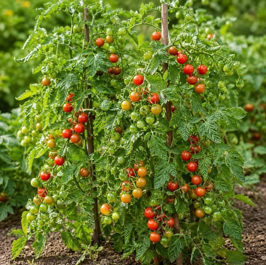 Cherry Tomato Live Plants - 2 Plants in 4 Inch Pots, 4-6 Inches Tall, Outdoor Vegetable Starter Plants - Image 2
