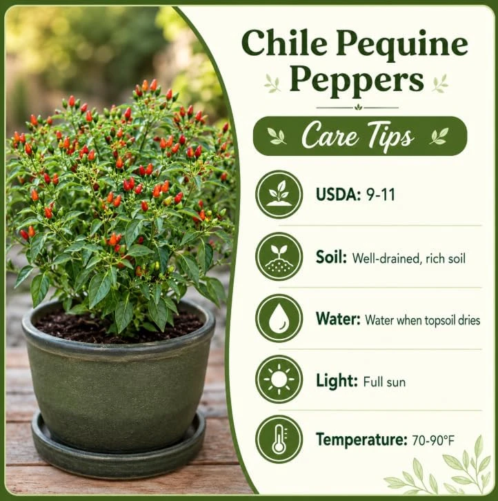 Chile Pequin Pepper Plant Live - Red Chili Seedling 3-6 Inch Tall for Garden - Image 5