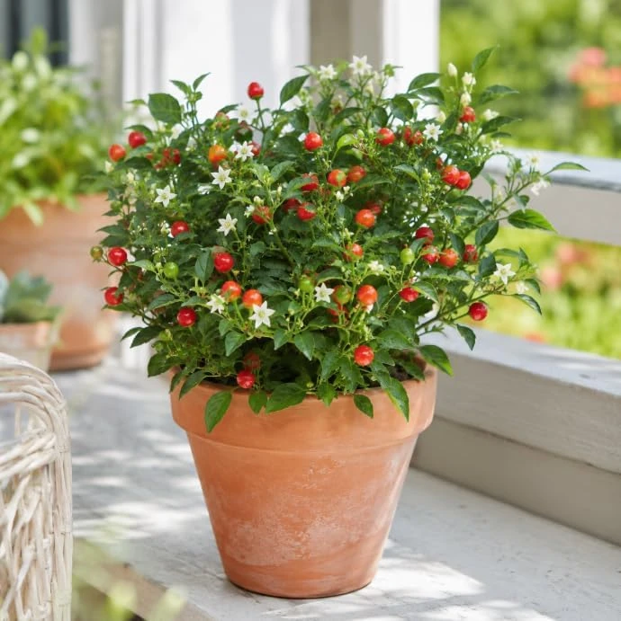 Chiltepin Pepper Live Plant โ 4 Inch Pot, 3-6 Inch Tall Seedling โ Outdoor Tepin Chili - Image 2