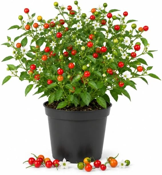 Chiltepin Pepper Live Plant โ 4 Inch Pot, 3-6 Inch Tall Seedling โ Outdoor Tepin Chili - Image 1