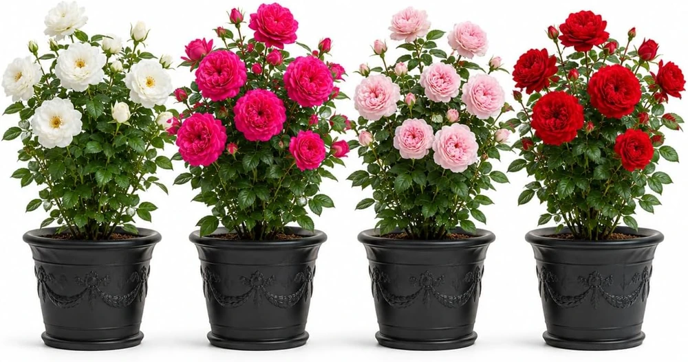 Climbing Roses Live Plant - Fragrant Rose Bush, Perennial Flower, 2-4 Inch Tall - Image 1