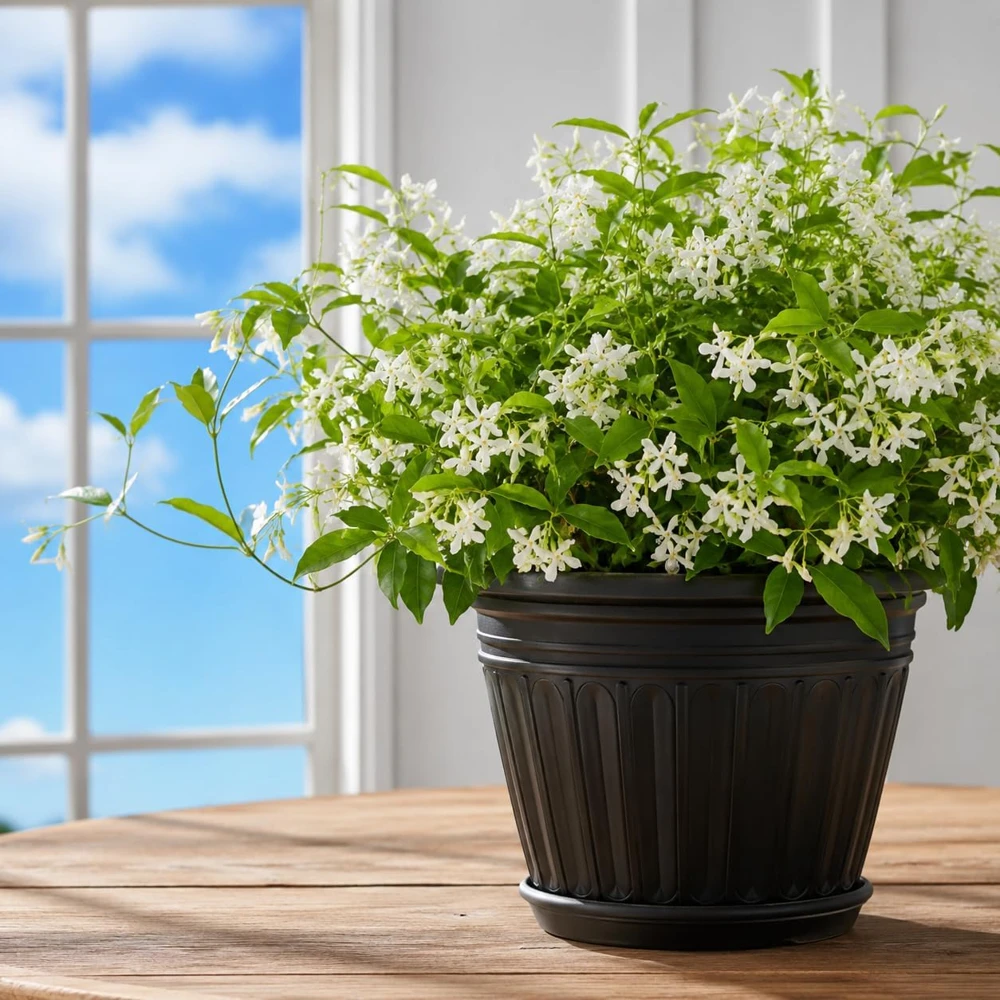 Confederate Star Jasmine Live Plant - Fragrant White Flowering Vine, 4-6 Inch Tall, Indoor/Outdoor - Image 1