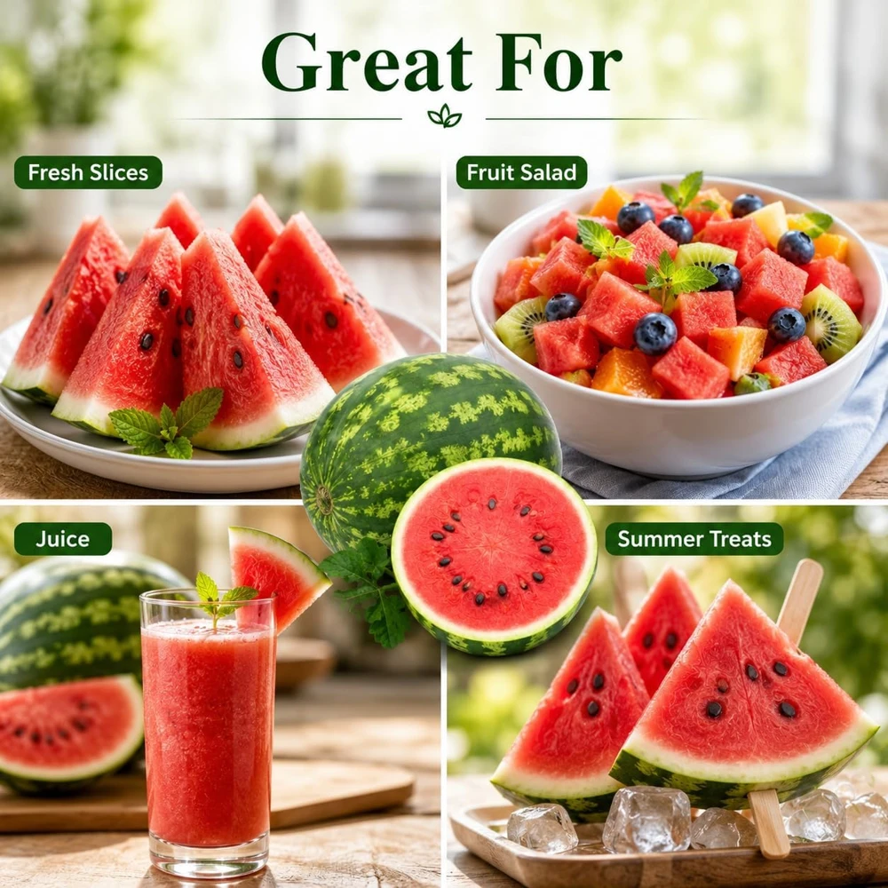 Crimson Sweet Watermelon Live Plants – 2 Starter Seedlings, 3-5 Inch Tall, 4 Inch Pot, Heirloom Melon Plants - Image 5