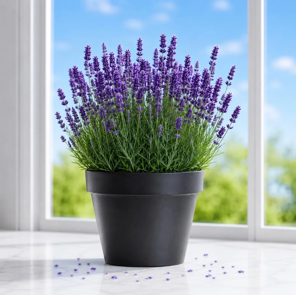 English Lavender Live Plant – Perennial Fragrant Flower, Purple, 2-4 Inch Tall, 3 Inch Pot - Image 1