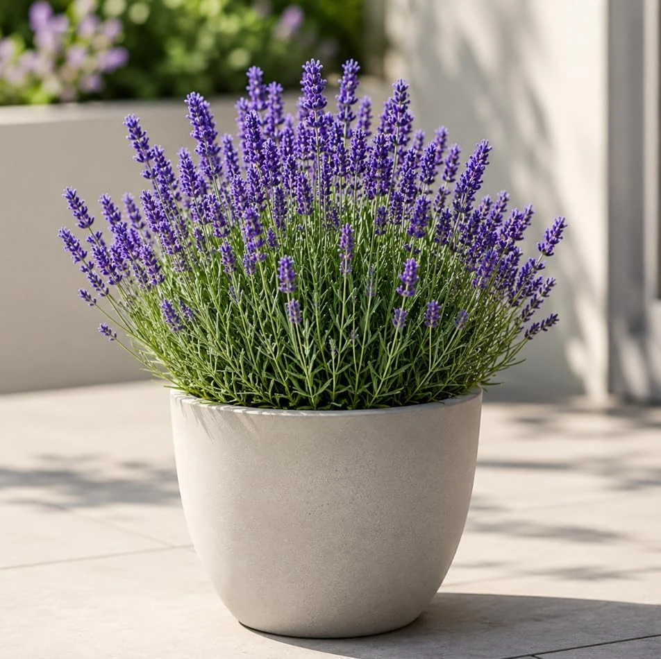 English Lavender Live Plant - Purple Herb, Perennial Flower, 4-6 Inch Tall, 5 Inch Pot - Image 1