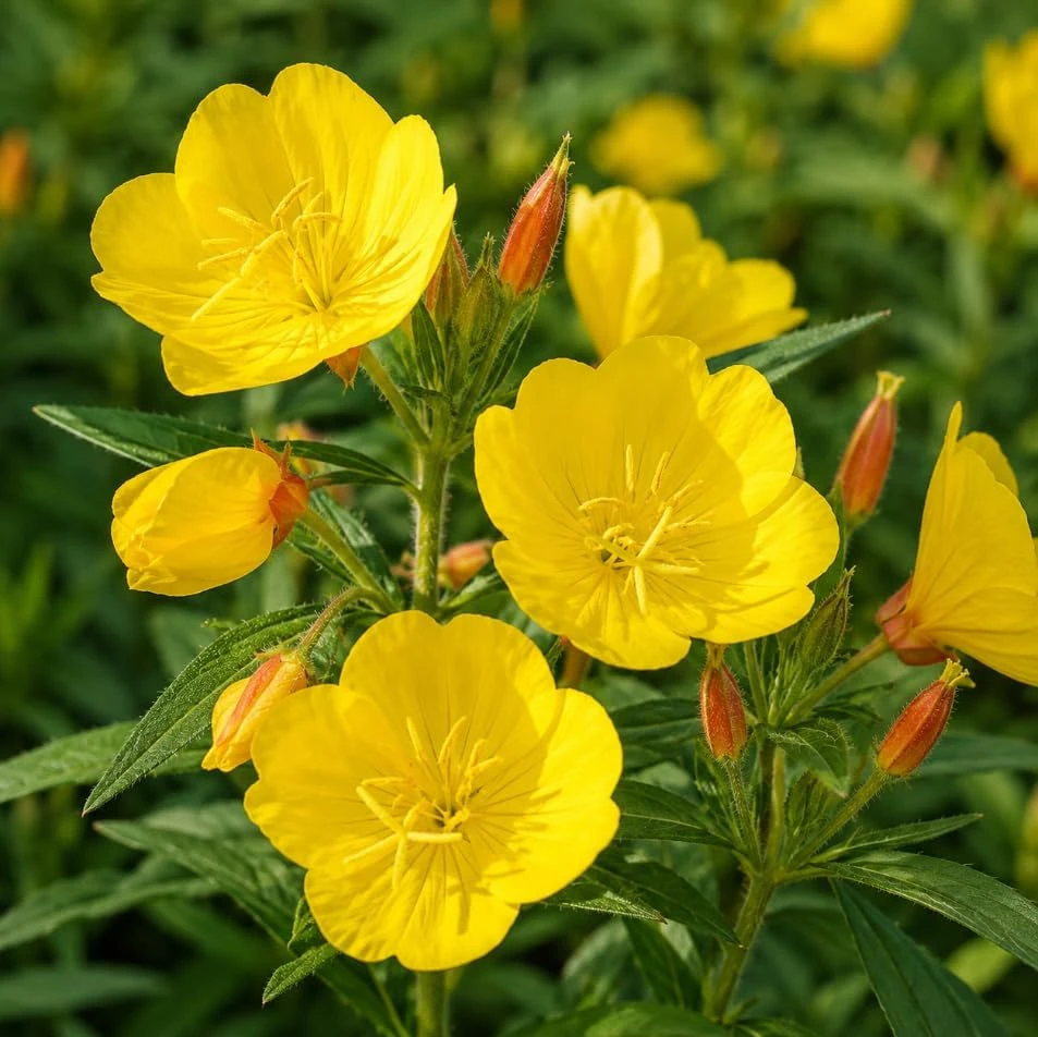 Evening Primrose Live Plant - Yellow Flower, 2-4 Inch Tall, 3 Inch Pot, Outdoor - Image 1