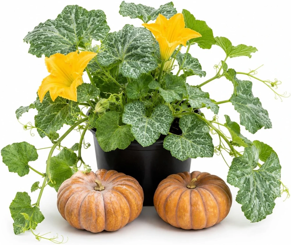 Fairytale Pumpkin Plant Live for Planting - Winter Squash Vegetable, 2-4 Inch Tall - Image 1