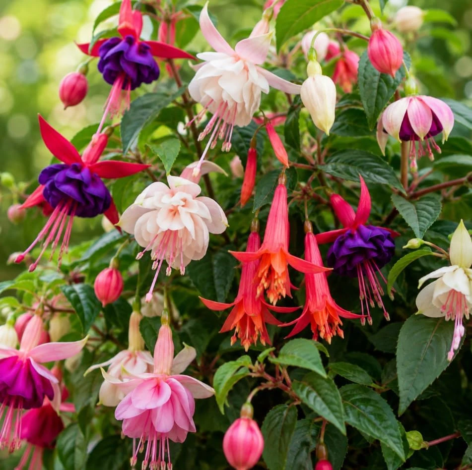 Fuchsia Live Plant - Random Color Flower, 4-6 inch Tall, 5 Inch Pot, Outdoor - Image 3