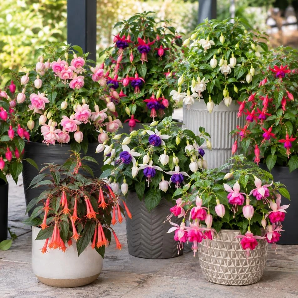 Fuchsia Live Plant - Random Color Flower, 4-6 inch Tall, 5 Inch Pot, Outdoor - Image 5